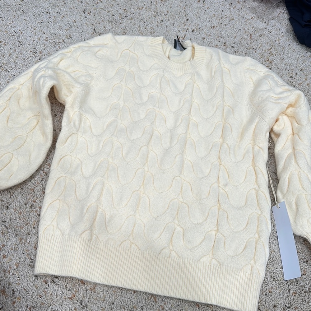 NWT! Lumiere Cream Sweater.